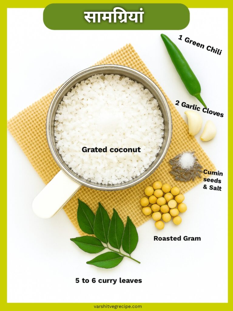 Ingrediants For Coconut Chutney