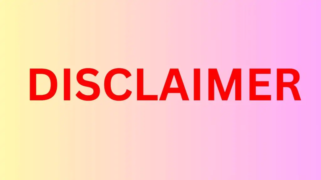 DISCLAIMER