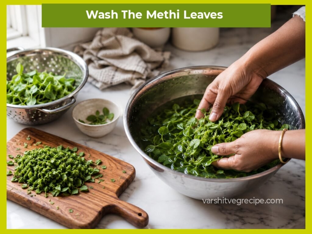 Methi Ka Paratha Step 1