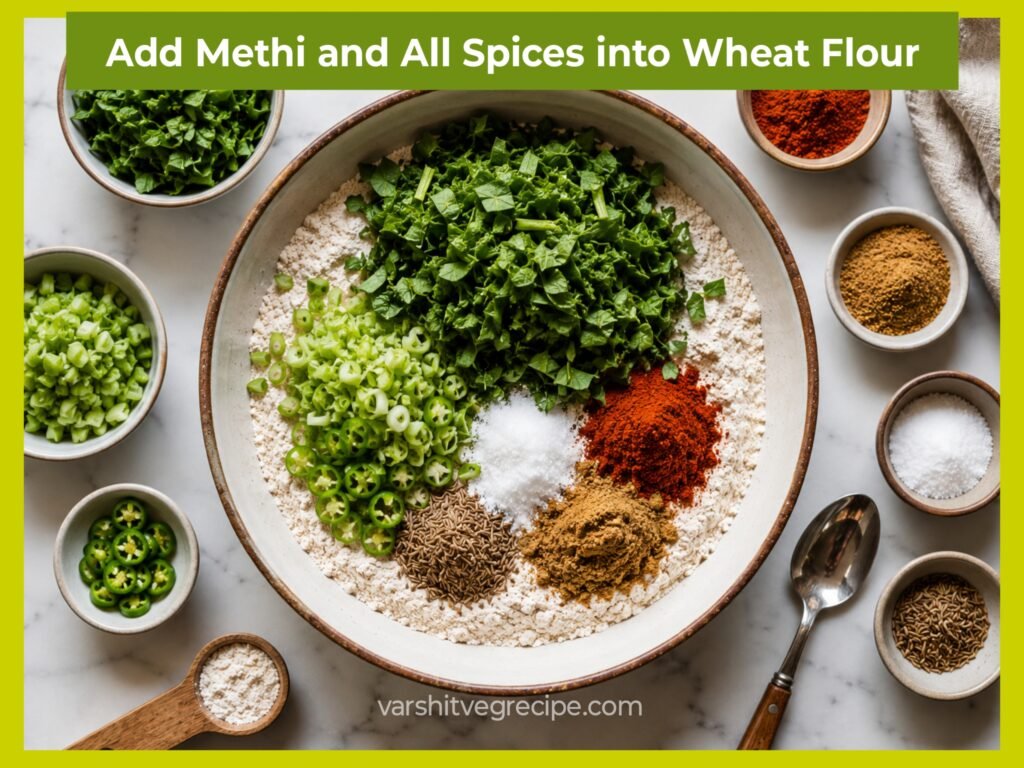 Methi Ka Paratha Step 2