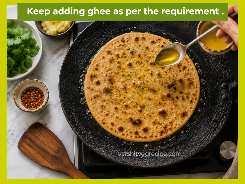 Garlic paratha recipe Step 12