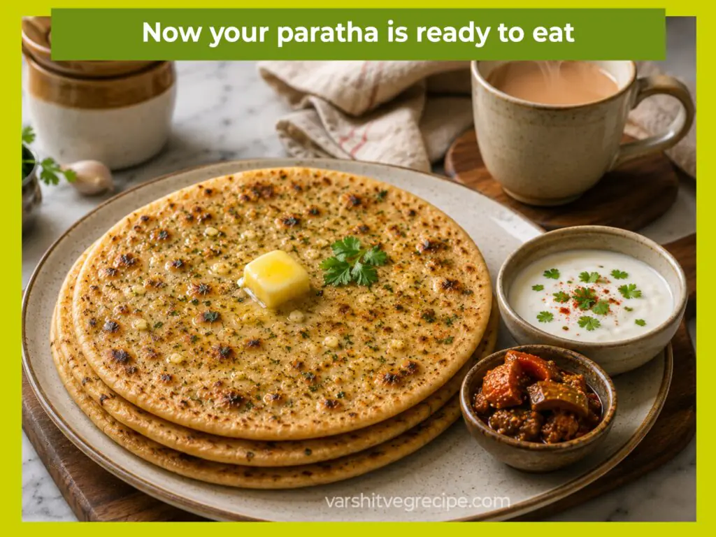 Garlic paratha recipe Step 15