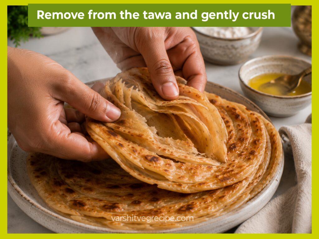 Lachha Paratha Recipe Step 15