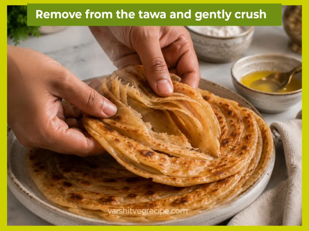 Lachha Paratha Recipe Step 15